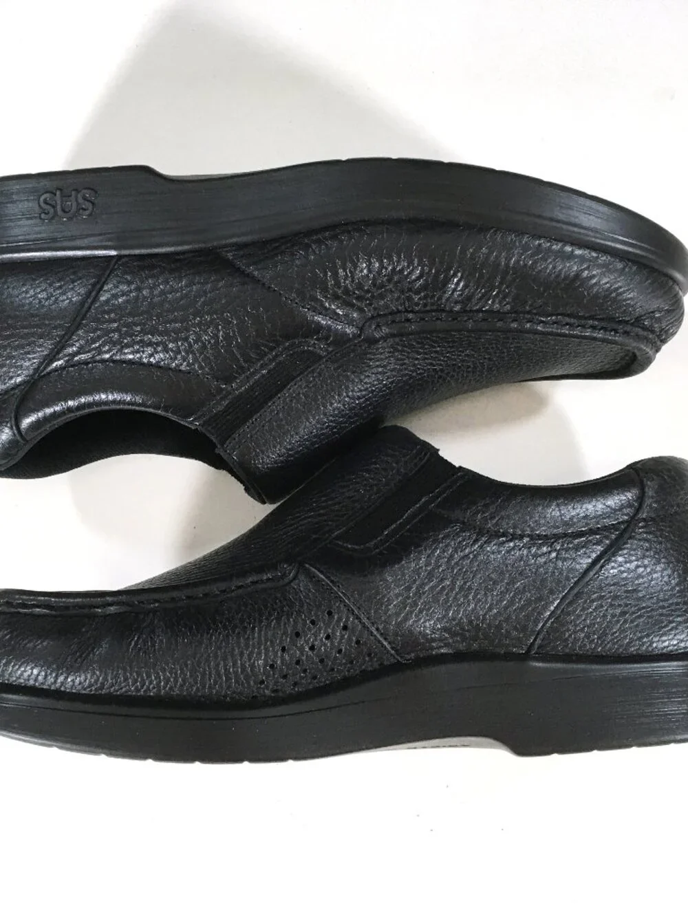 SAS Side Gore Slip On Shoes Mens Size 11 WW Wide Black Leather
